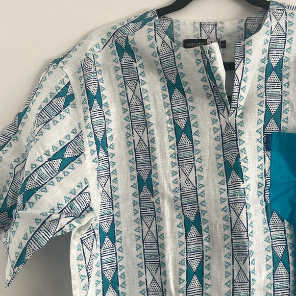 Blue and white colorful dashiki - Picture 3 of 3